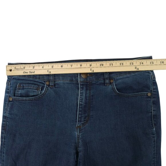 Loft Modern Skinny Jeans Womens Size 28/6 Mid Rise Dark Wash Stretch Denim - Picture 3 of 14